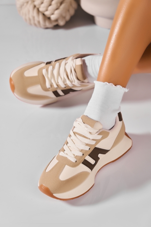 Adidași de damă Piele Ecologica Kaki Elexis - Img 2