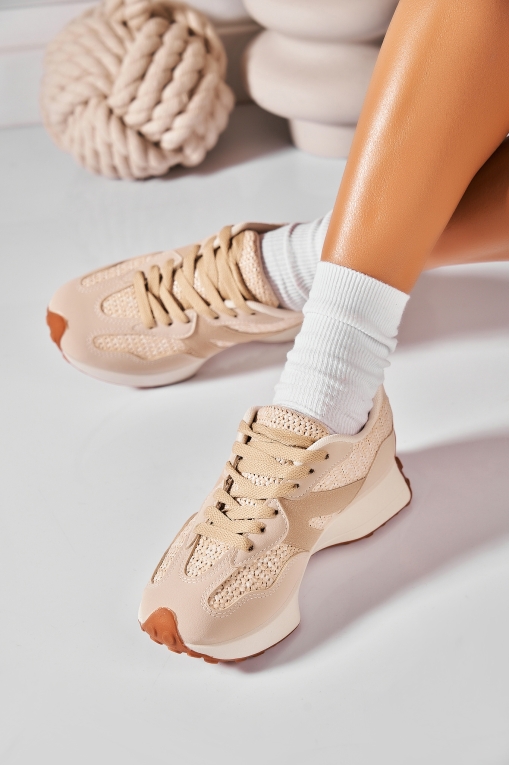 Adidași de damă Piele Ecologica Kaki Meily - Img 3