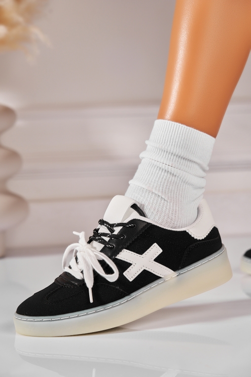 Adidași de damă Piele Ecologica Negru Soliana - Img 3