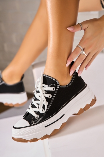 Adidași de damă Textil Negru Saydi - Img 2