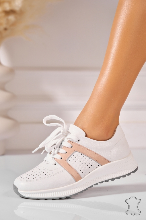 Adidasi Piele Naturala Nude Isabeau - Img 3