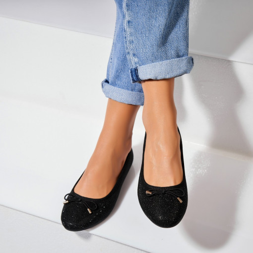 Balerini damă Textil Negru Nolawi - Img 3