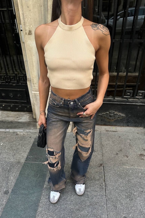 Blugi Mom Fit Bleumarin Alessandra - Img 2