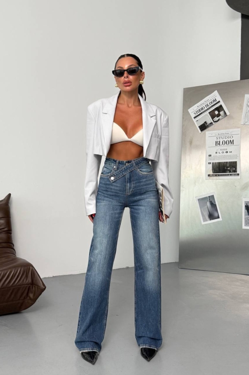 Blugi Regular Fit Albastri Anora - Img 6