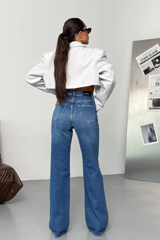 Blugi Regular Fit Albastri Jazveen - Img 5