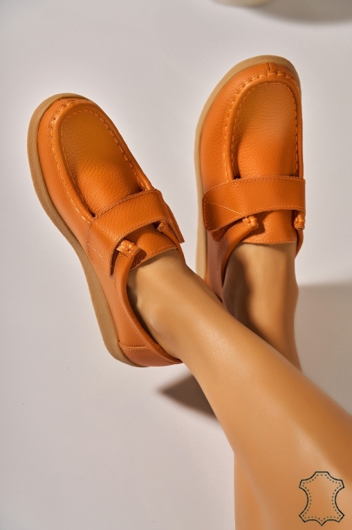 Mocasini dama Piele Naturala Camel Genesi - Img 3