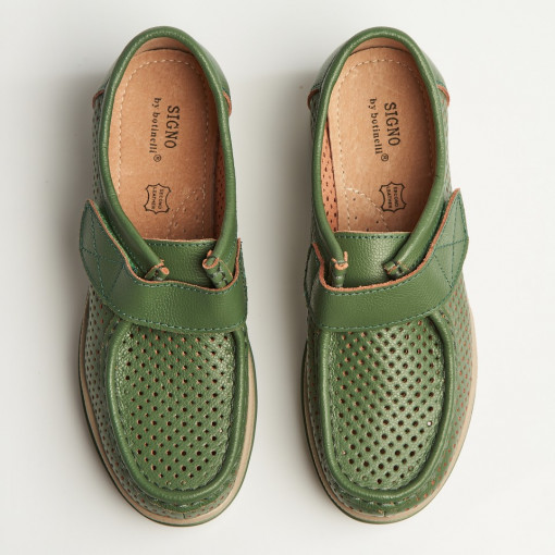 Mocasini dama Piele Naturala Verzi Kya - Img 6