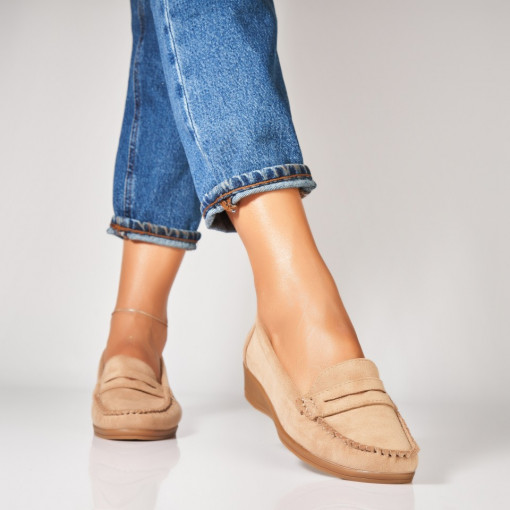 Pantofi dama casual Kaki din Piele Ecologica Intoarsa Liesl - Img 2