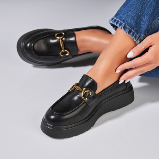 Pantofi dama casual Negri din Piele Ecologica Kiyah - Img 2