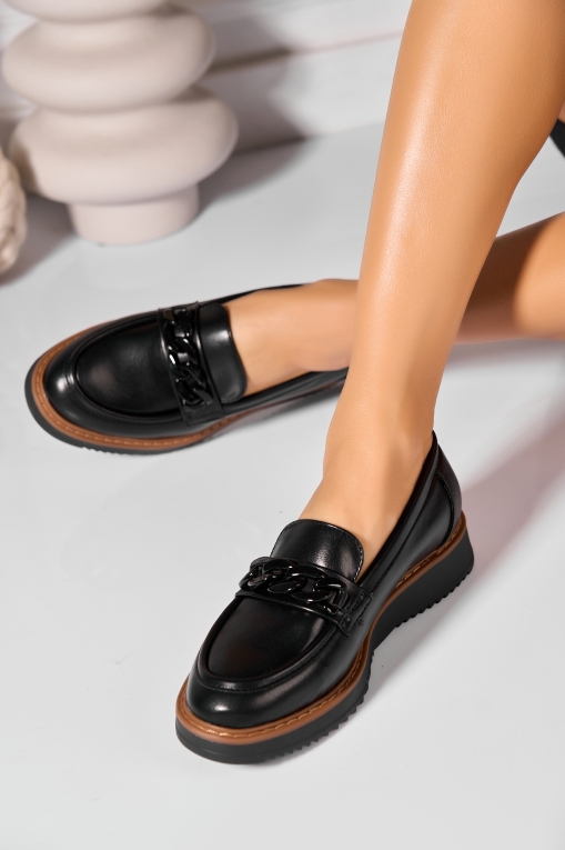 Pantofi dama casual Negri din Piele Ecologica Sherin - Img 3