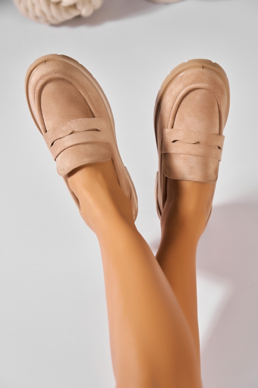 Pantofi dama casual Nude din Piele Ecologica Intoarsa Seena2 - Img 3