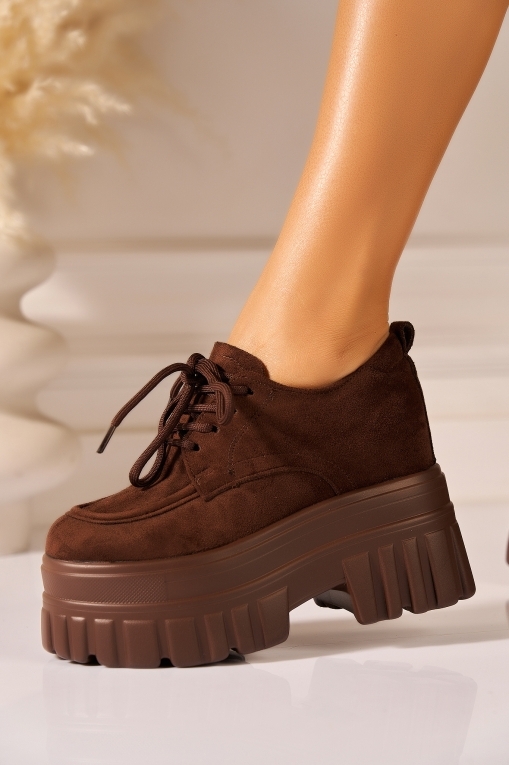 Pantofi dama cu platforma Maro din Piele Ecologica Intoarsa Cashlyn - Img 3