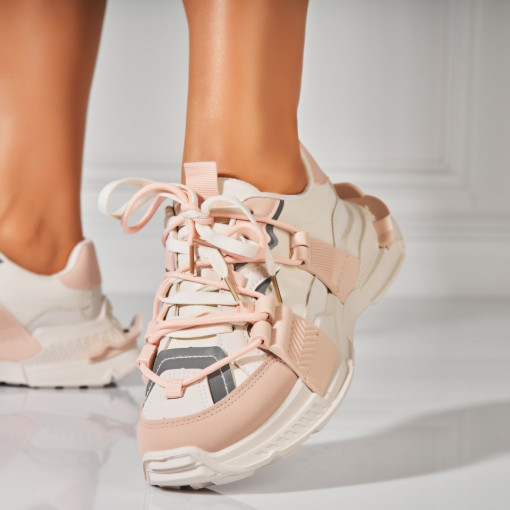 Adidasi Dama Color din Piele Ecologica Korie3 - Img 2