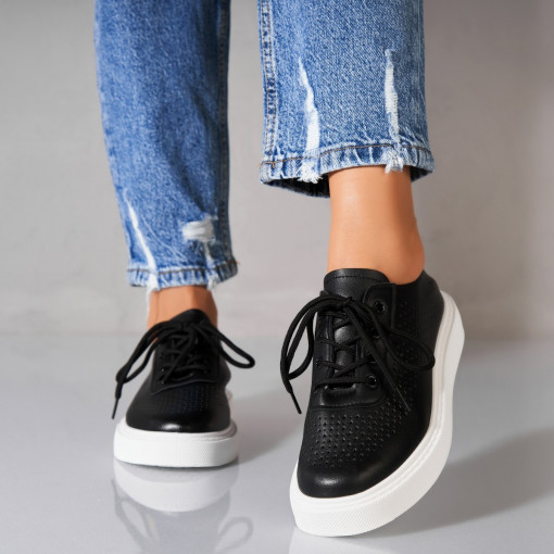 Adidași damă Piele Ecologica Negru Sedra - Img 2