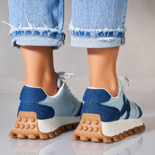 Adidași damă Textil Albastru Venya - Img 2