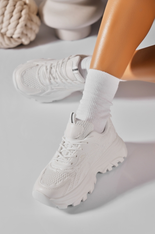 Adidași de damă Piele Ecologica Alb Ryoko - Img 2