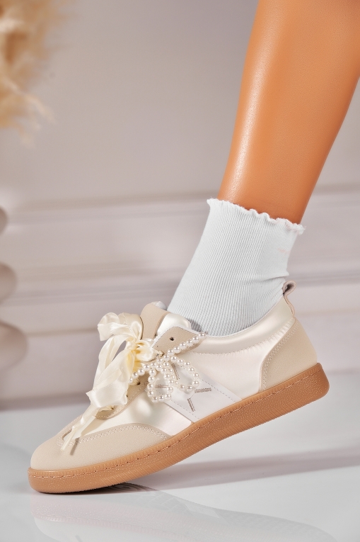 Adidași de damă Piele Ecologica Bej Letti - Img 3