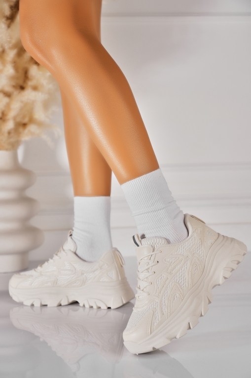 Adidași de damă Piele Ecologica Bej Ryoko - Img 2