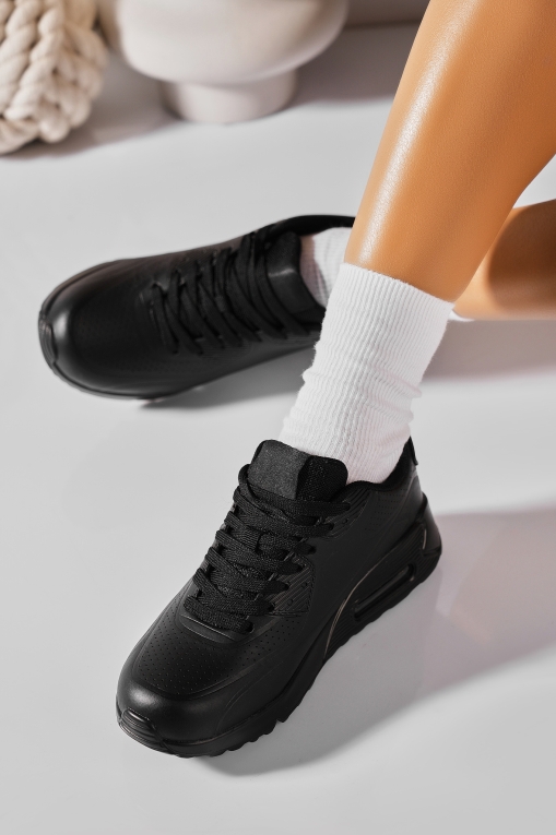 Adidași de damă Piele Ecologica Negru Nelya - Img 3