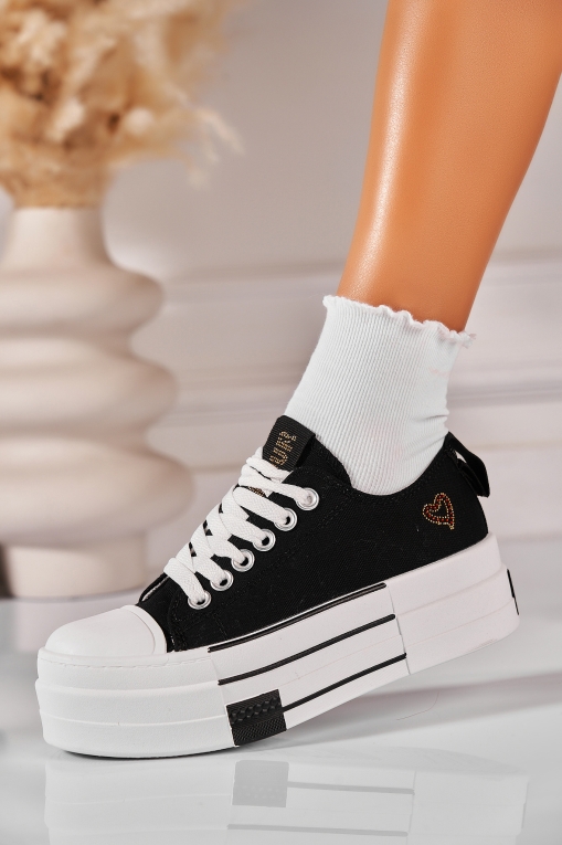 Adidași de damă Textil Negru Kylea - Img 2