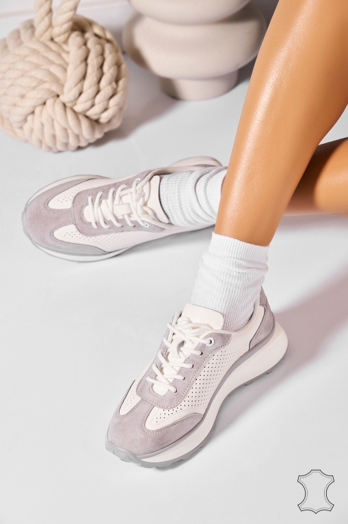 Adidasi Piele Naturala Gri Eleanore - Img 3