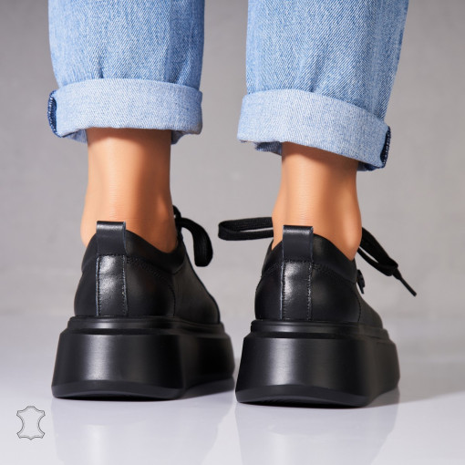 Adidasi Piele Naturala Negri Tryce - Img 3