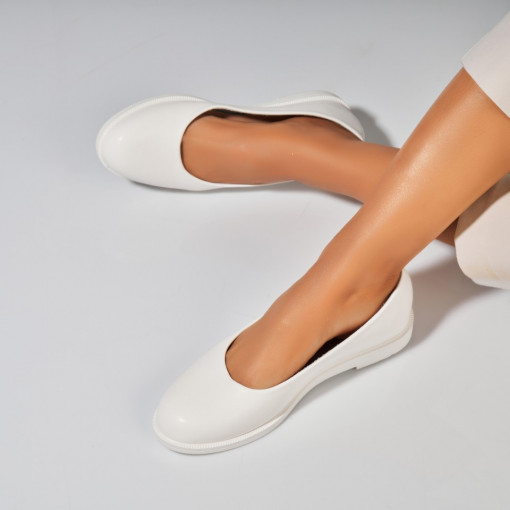 Balerini dama Piele Ecologica Alb Jalecia - Img 2