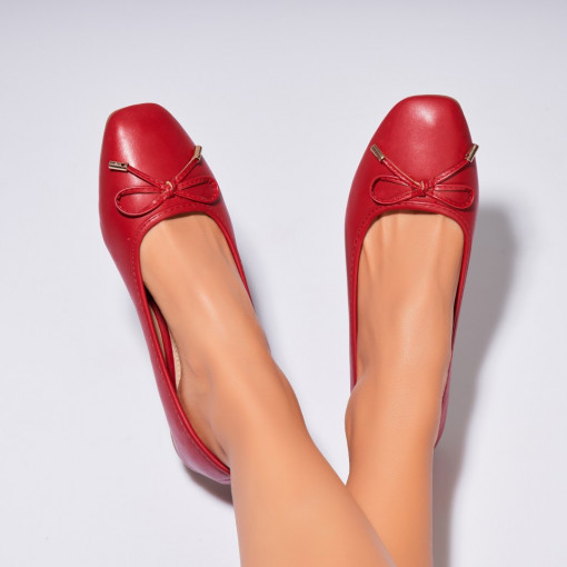 Balerini dama Piele Ecologica Bordo Yazan - Img 3