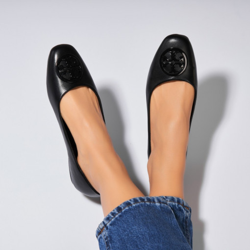 Balerini dama Piele Ecologica Negru Kayn - Img 3