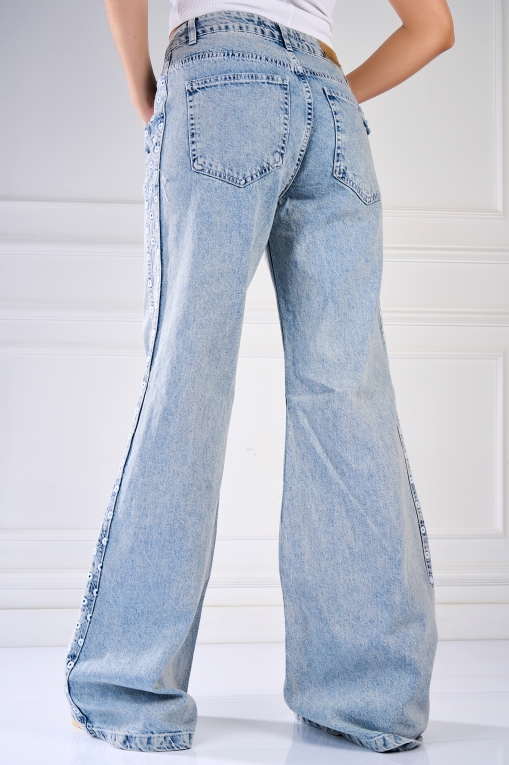 Blugi Damă Evazati Albastri Namitha - Img 2