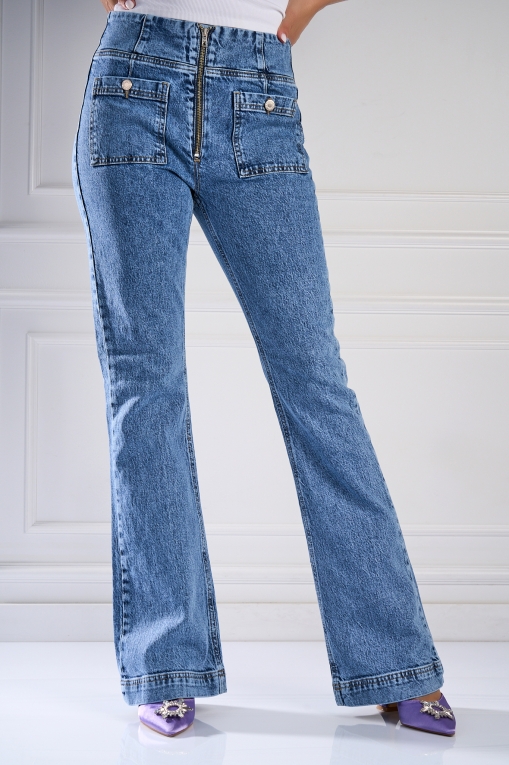 Blugi Damă Evazati Albastri Yuvati - Img 2