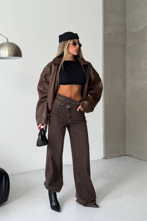 Blugi Damă Oversize Maro Esmae - Img 5