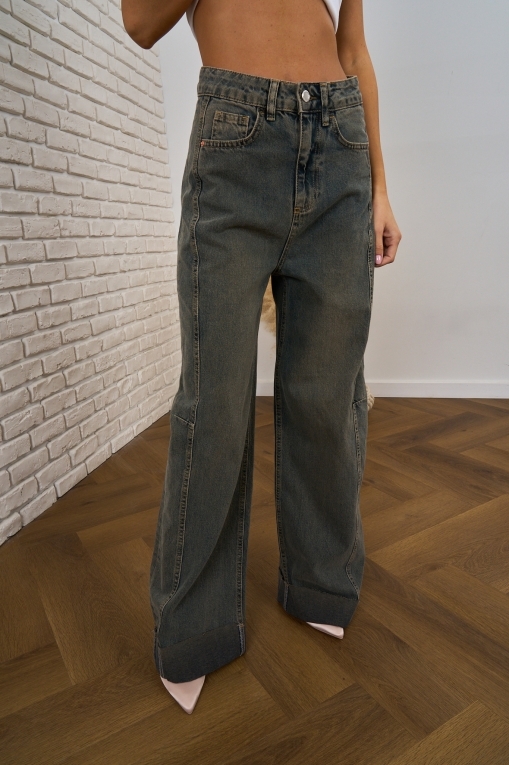 Blugi Damă Oversize Verzi Roqa - Img 3