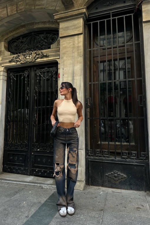 Blugi Mom Fit Bleumarin Alessandra - Img 3