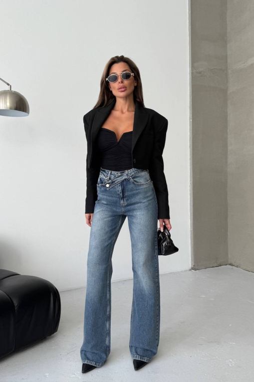 Blugi Regular Fit Albastri Sansa - Img 5