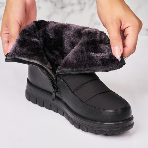 Cizme Dama Imblanite Negre din Fas Laveaya - Img 2