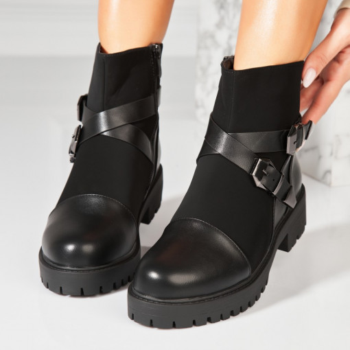 Ghete Dama Imblanite Negre din Piele Ecologica Dochia4 - Img 2