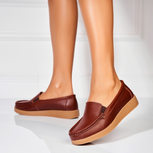 Mocasini dama Piele Naturala Maro Dona - Img 3