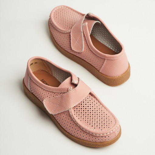 Mocasini dama Piele Naturala Roz Takari - Img 3