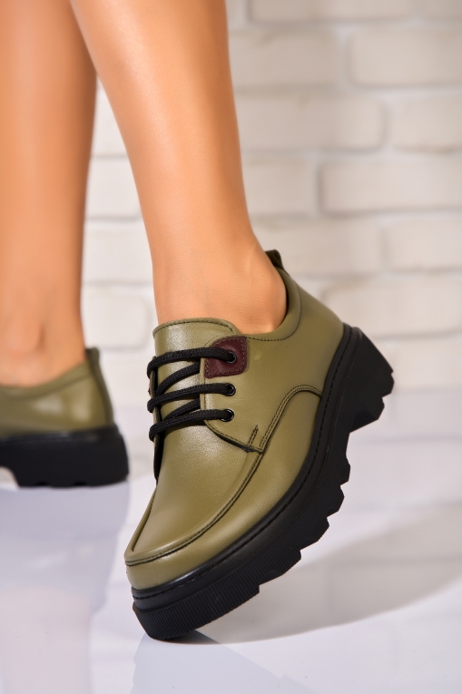 Mocasini dama Piele Naturala Verzi Dally - Img 5