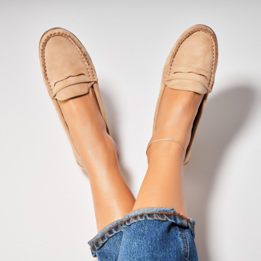 Pantofi dama casual Kaki din Piele Ecologica Intoarsa Liesl - Img 3