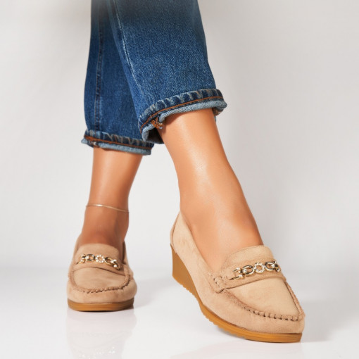 Pantofi dama casual Kaki din Piele Ecologica Intoarsa Matla - Img 2