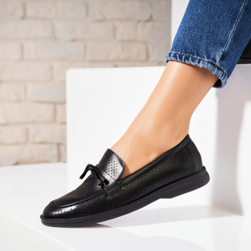 Pantofi dama casual Negri din Piele Ecologica Bayne - Img 2