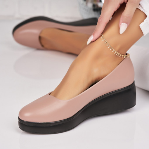 Pantofi dama casual Nude din Piele Ecologica Penny - Img 3