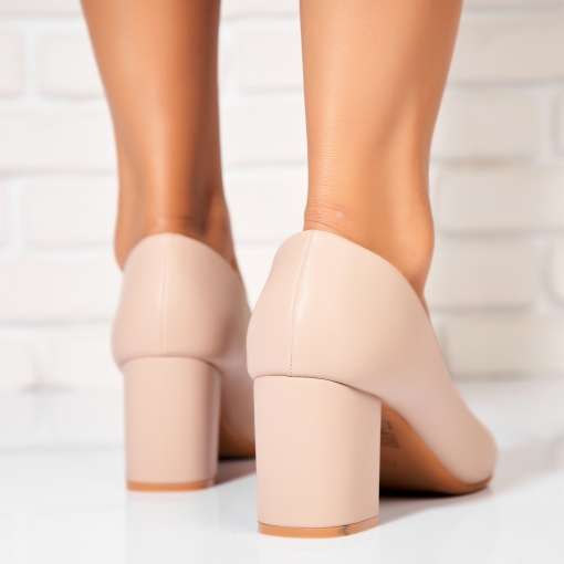 Pantofi dama cu toc Kaki din Piele Ecologica Baran - Img 3