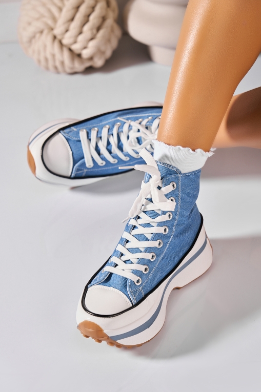 Sneakersi dama Textil Albastri Dekota - Img 3