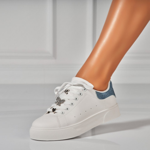 Adidasi Dama Albastri din Piele Ecologica Lakiya - Img 2