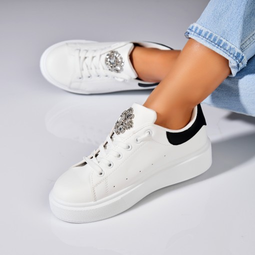 Adidași damă Piele Ecologica Negru Ashvi - Img 2