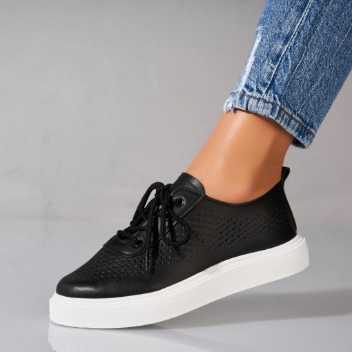 Adidași damă Piele Ecologica Negru Sedra - Img 3