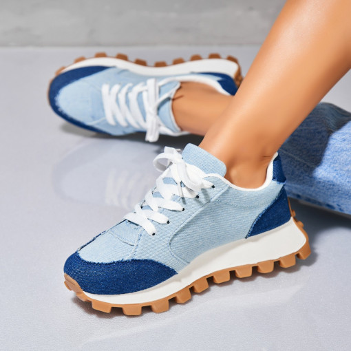 Adidași damă Textil Albastru Venya - Img 3